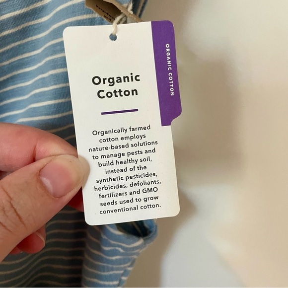 Patagonia Women's Porch Song Dress Light Blue Stripe Size Small NEW - Picture 5 of 7